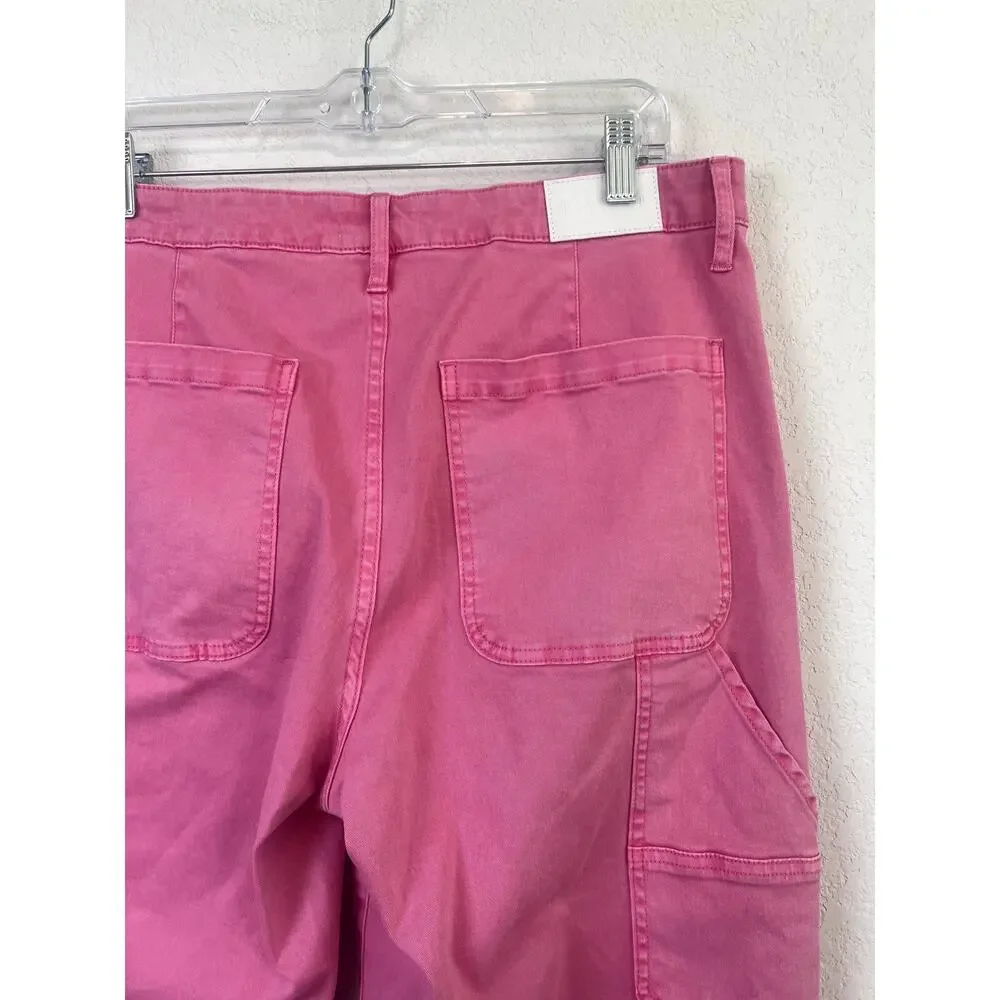 Chic Pistola Ashton Pink Straight Leg Carpenter Ankle Pants - Picture 4 of 7